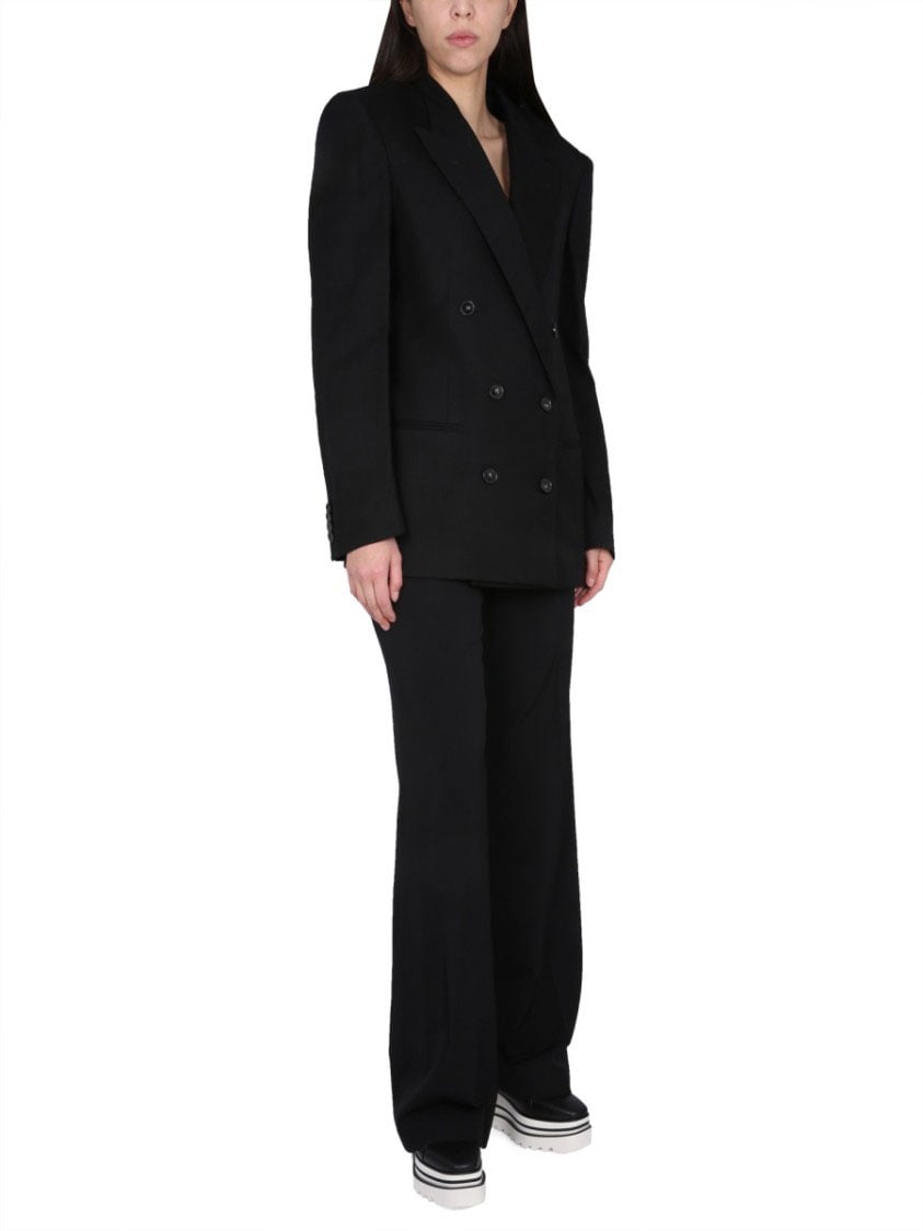 Stella McCartney Wide-Legged Tailored Pants With Zipper And Hook Closure Zwart