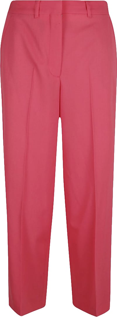 Stella McCartney Tailored High-Waisted Trousers With Clean Finish Maroon