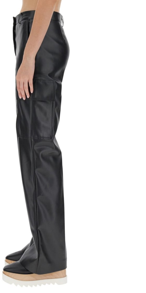 Stella McCartney Tailored Black Cargo Pants With Utility Pockets Zwart