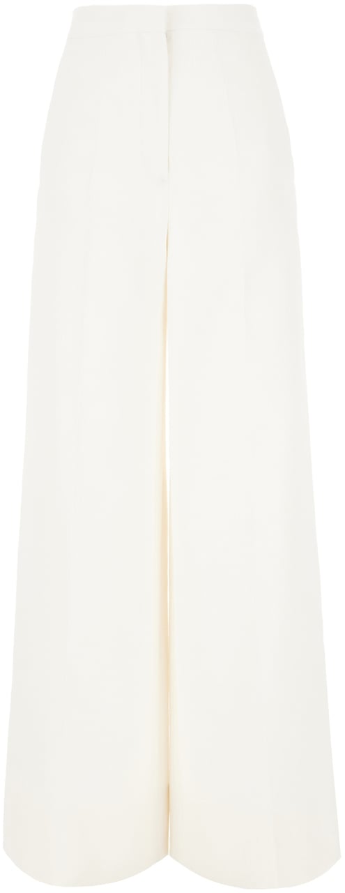 Stella McCartney Stella McCartney Ivory cotton blend pants Neutraal