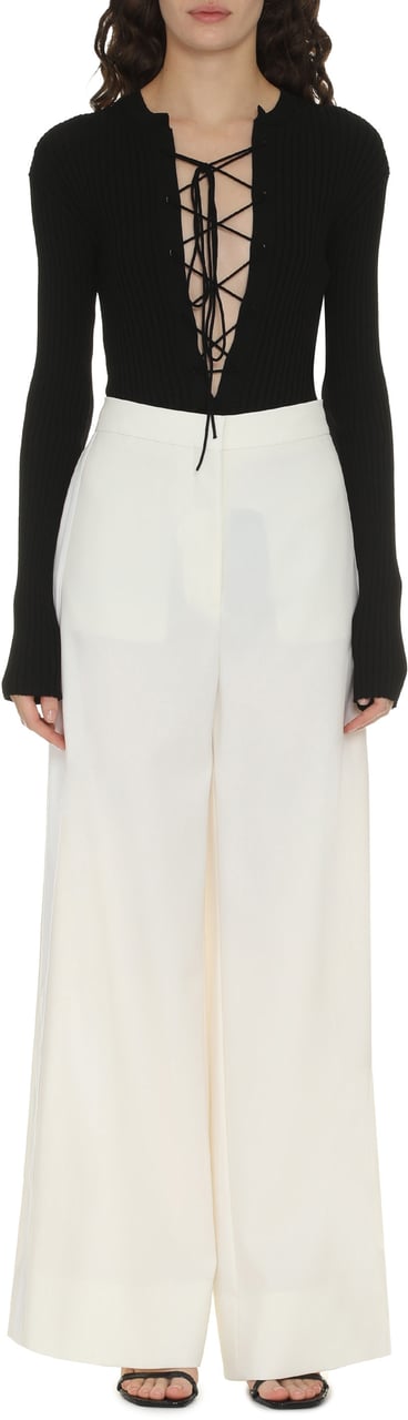 Stella McCartney Wool trousers Neutraal