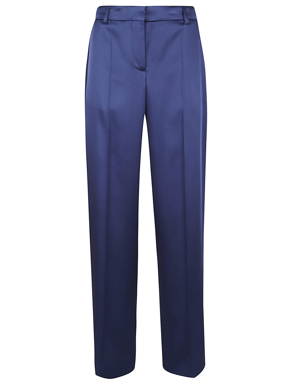 Stella McCartney Dropped Waist Satin Wide-Leg Trousers Blauw