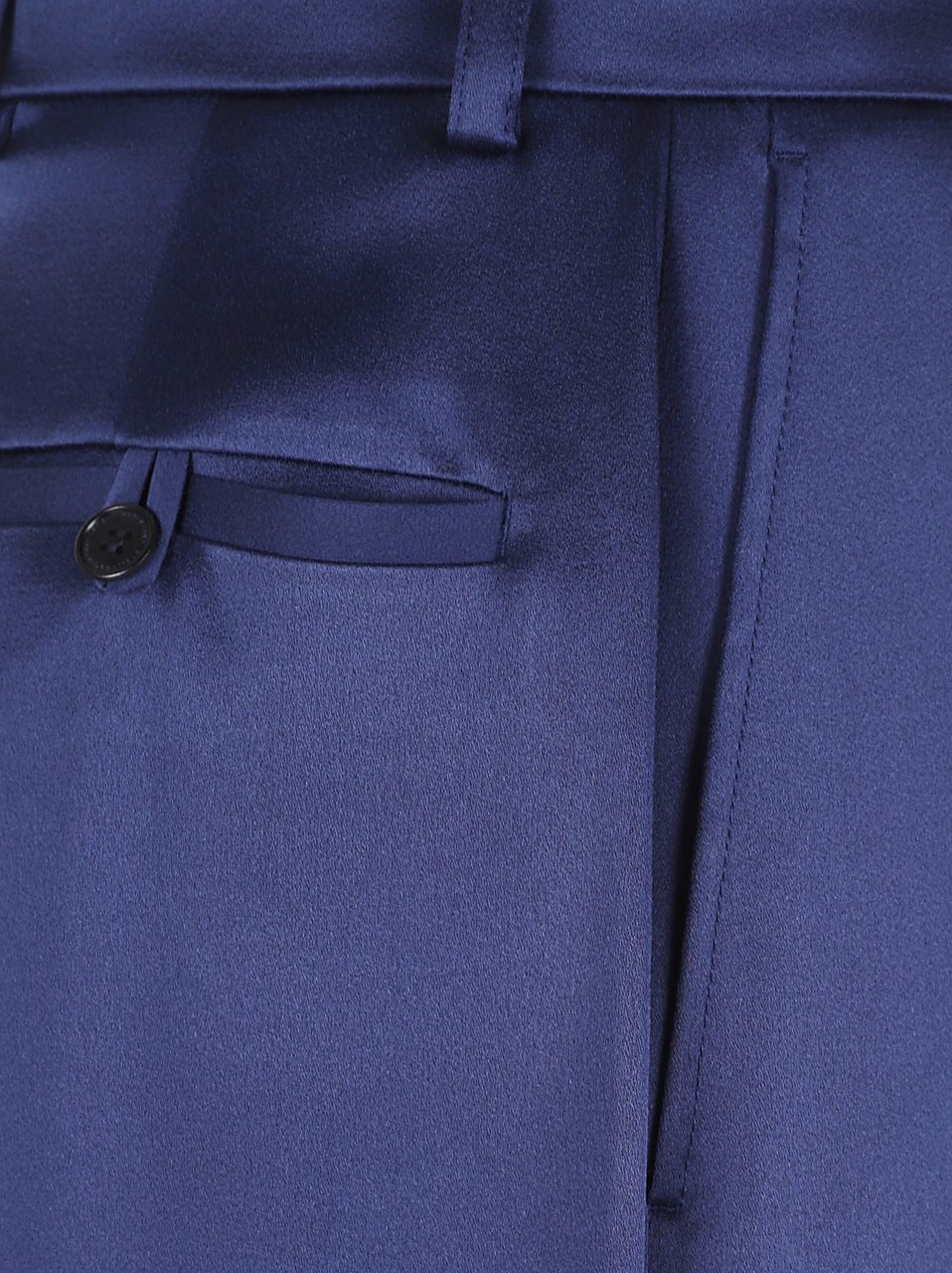 STELLA McCARTNEY Satin Dropped Waist Straight Wide Leg Lichtblauw