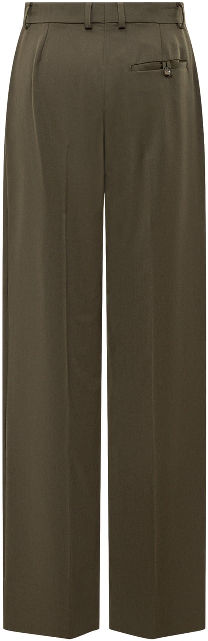 Stella McCartney Stella McCartney Pantaloni Larghi Verde Oliva Groen