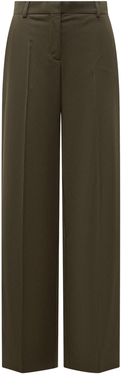 Stella McCartney Stella McCartney Pantaloni Larghi Verde Oliva Groen
