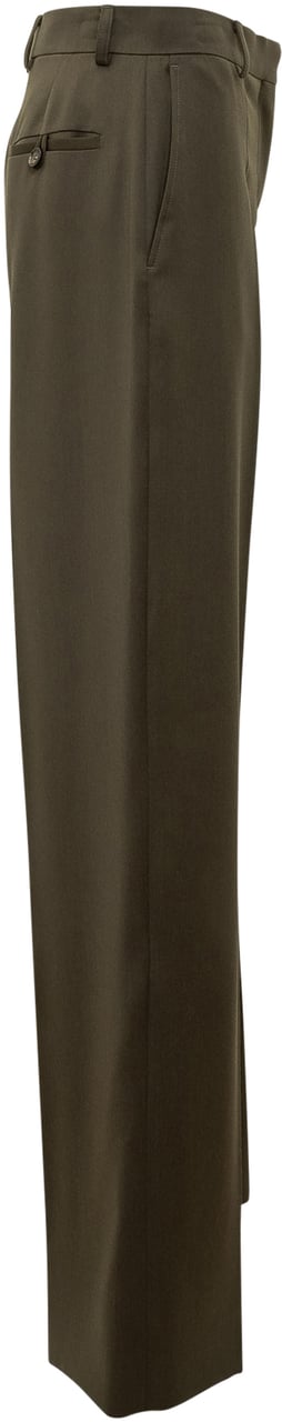 Stella McCartney Stella McCartney Pantaloni Larghi Verde Oliva Groen
