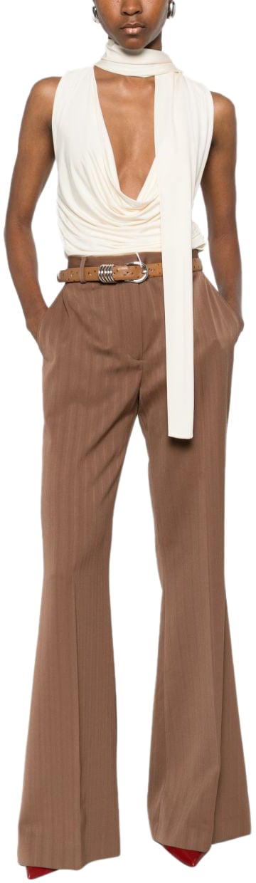 Stella McCartney Trousers Leather Brown Bruin