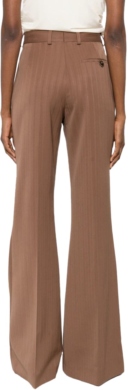 Stella McCartney Trousers Leather Brown Bruin