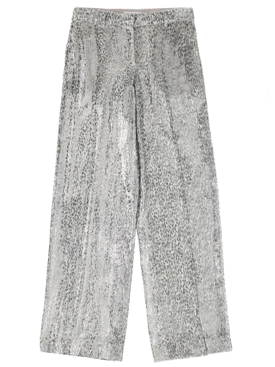 Stella McCartney Fil Coupe Shimmering Pants Grijs