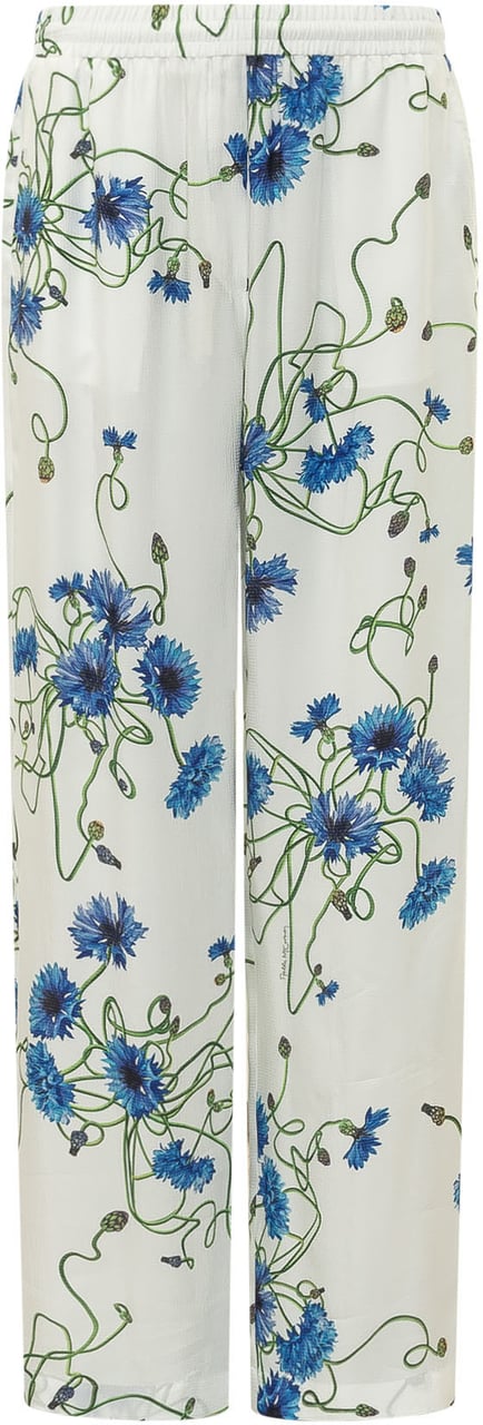 Stella McCartney FLORAL PRINT TROUSER Wit