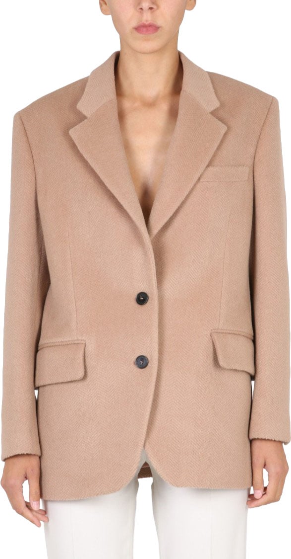 Stella McCartney Single-Breasted Jacket Neutraal