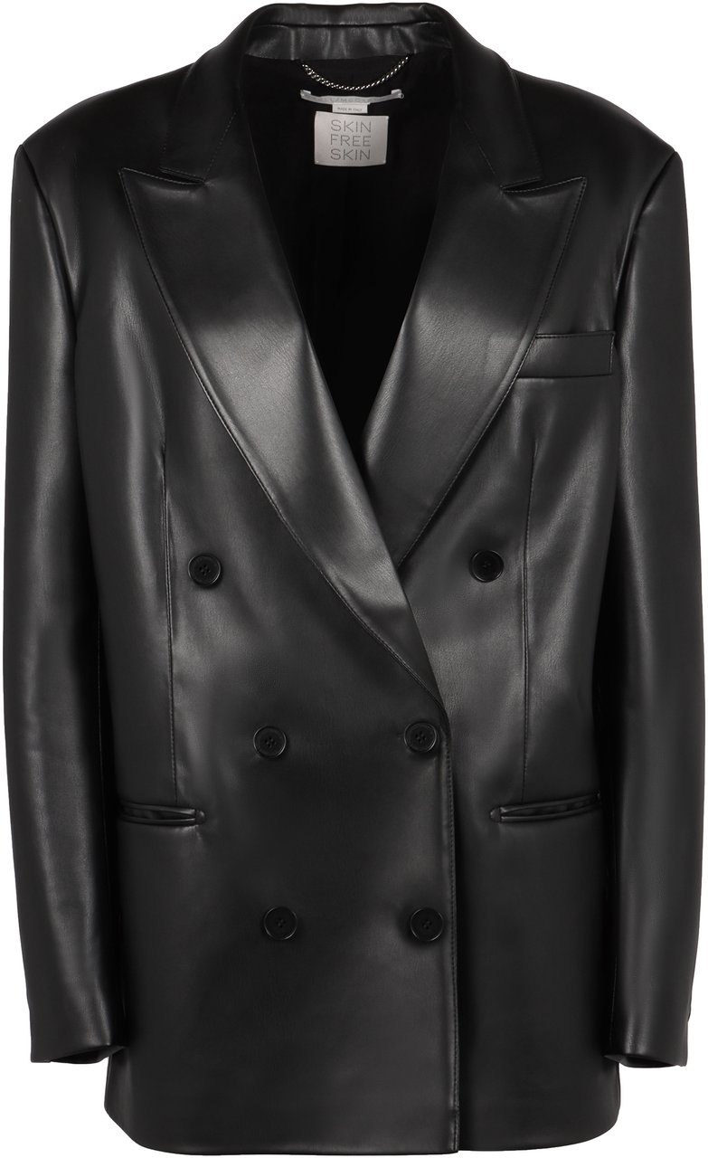 Stella McCartney Vegan leather blazer Zwart