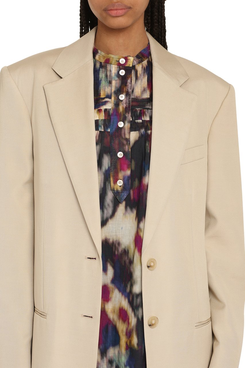 Stella McCartney Single-breasted two-button jacket Neutraal
