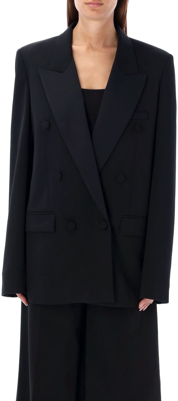 Stella McCartney Tuxedo double-breasted blazer Zwart