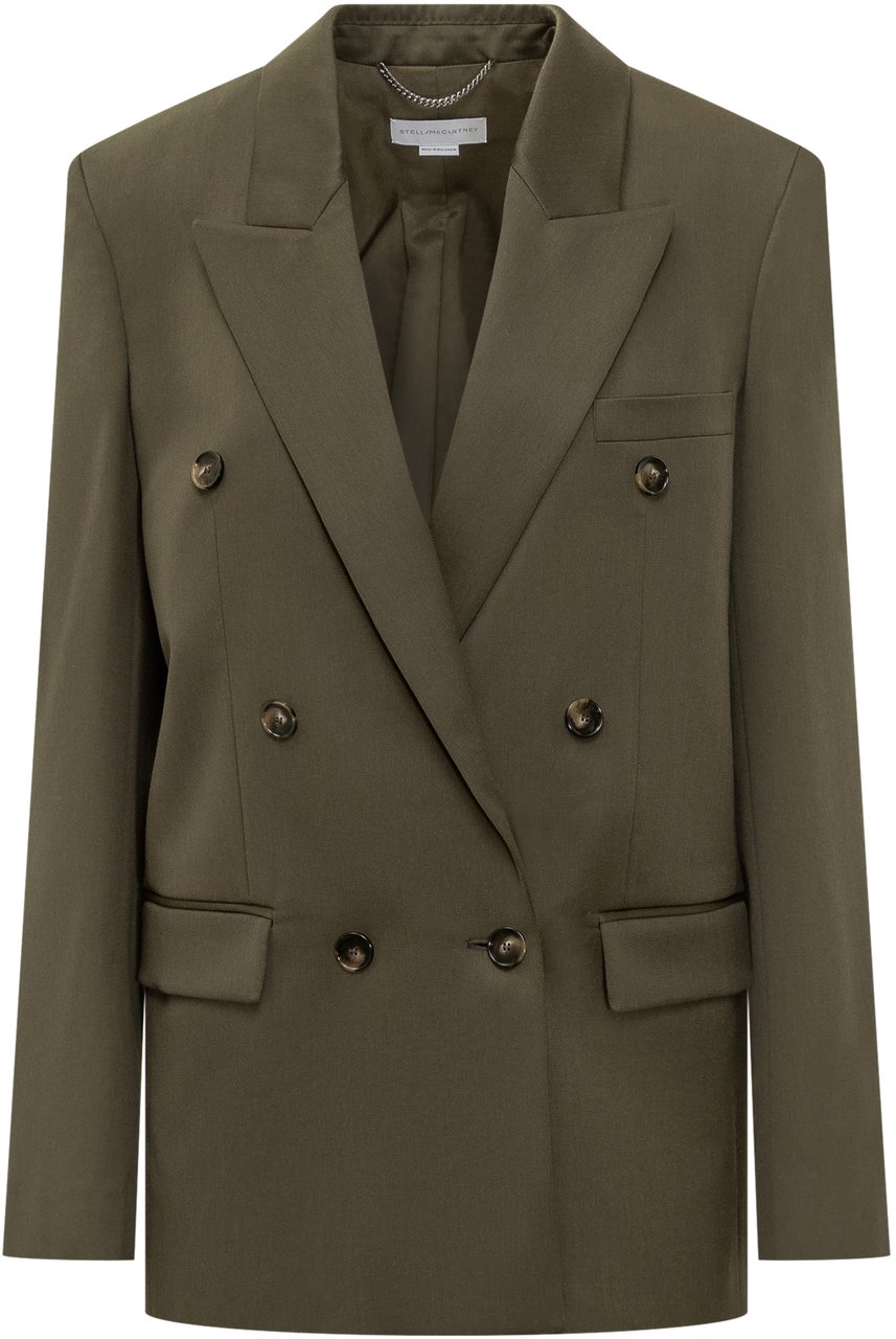 Stella McCartney Stella McCartney Blazer Doppiopetto Verde Oliva Groen