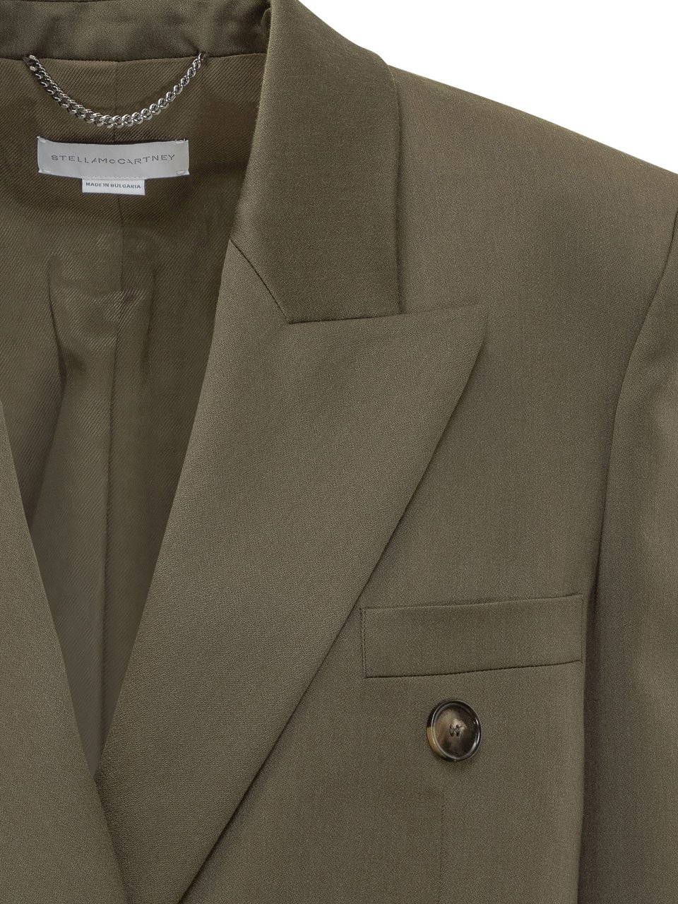 Stella McCartney Stella McCartney Blazer Doppiopetto Verde Oliva Groen