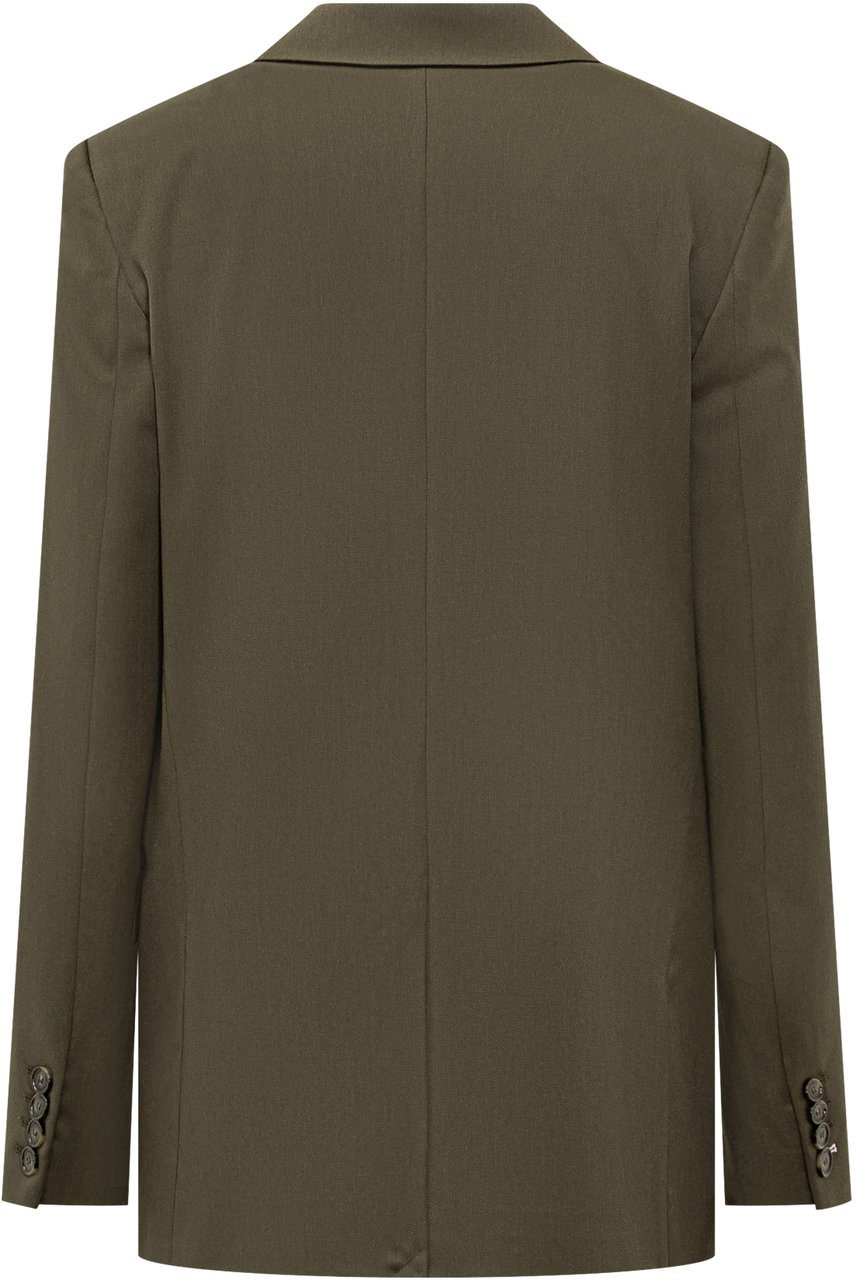Stella McCartney Stella McCartney Blazer Doppiopetto Verde Oliva Groen