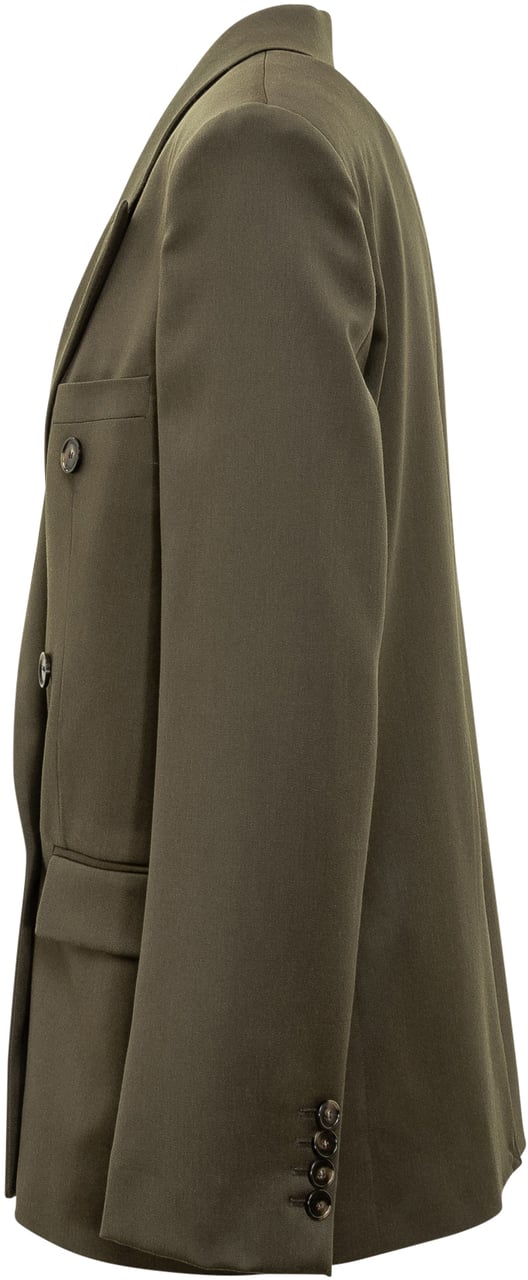 Stella McCartney Stella McCartney Blazer Doppiopetto Verde Oliva Groen