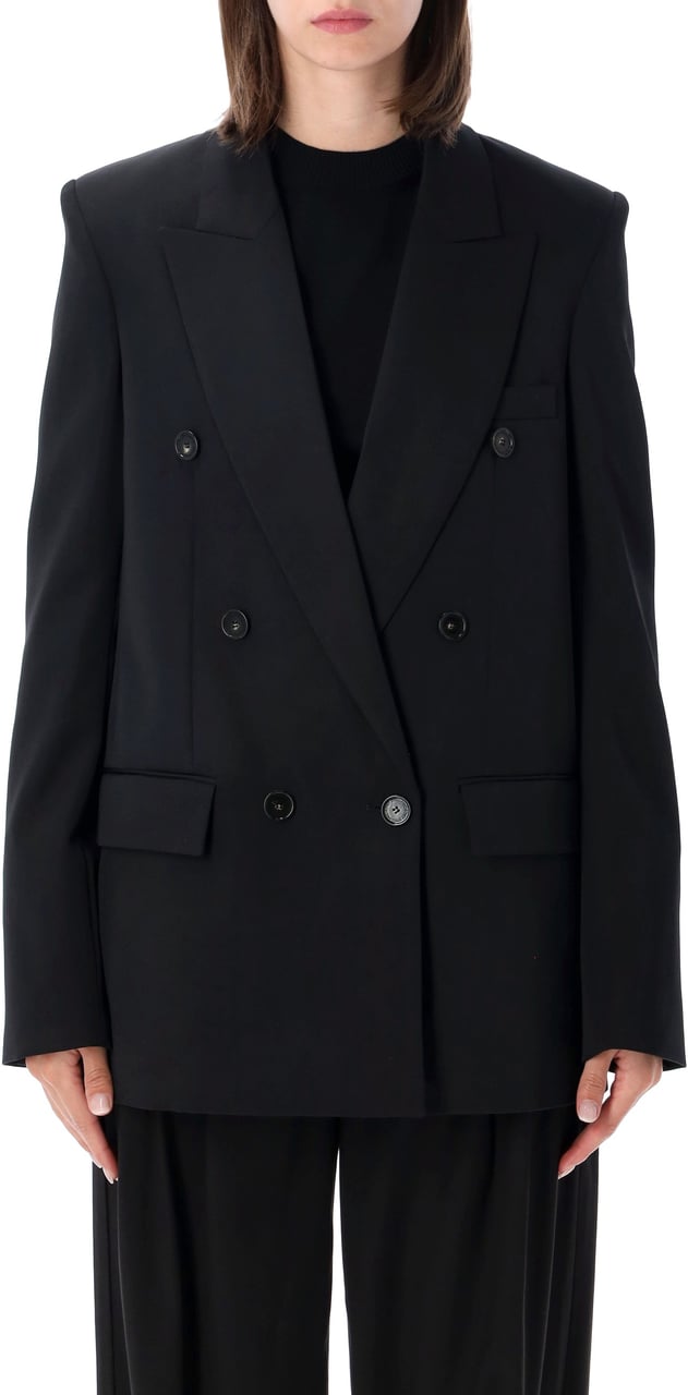 Stella McCartney Tuxedo Slim Blazer Nero Zwart