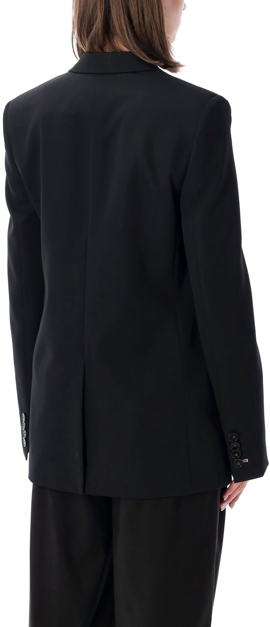 Stella McCartney Tuxedo Slim Blazer Nero Zwart