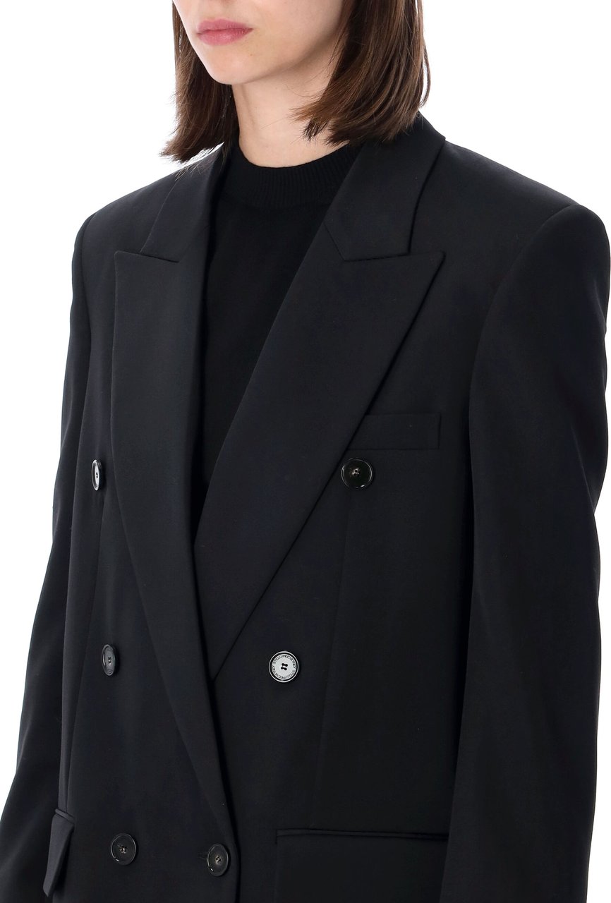 Stella McCartney Tuxedo Slim Blazer Nero Zwart