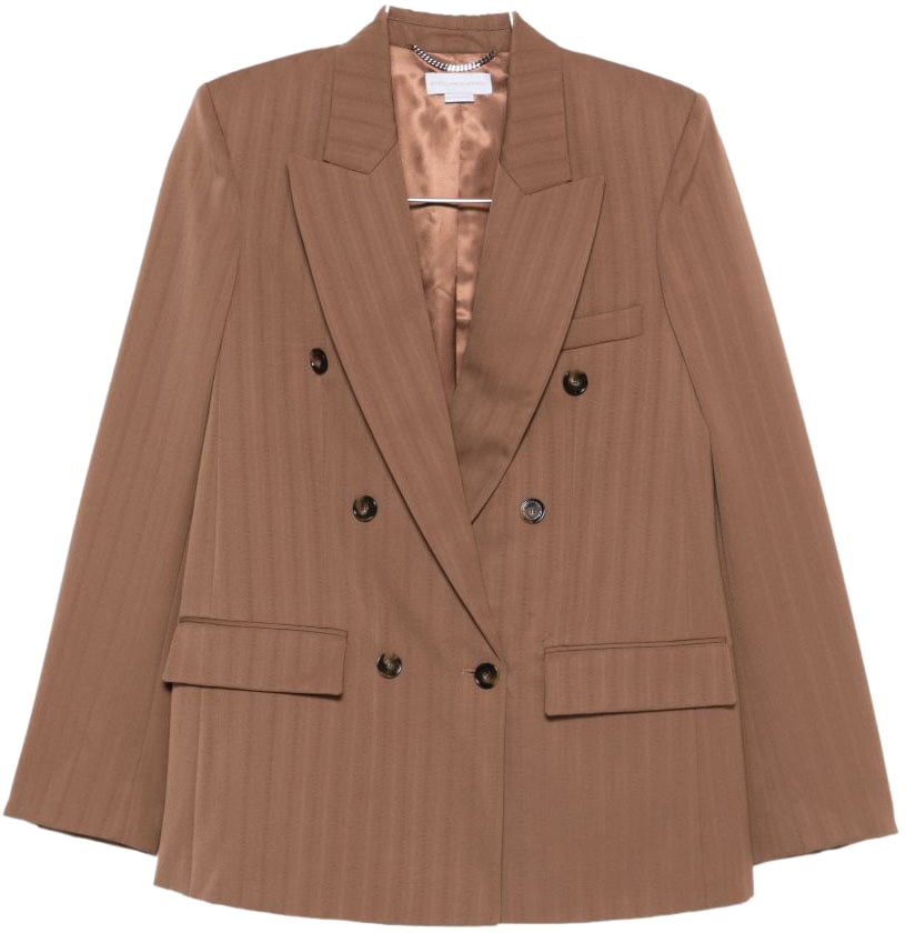 Stella McCartney Jackets Leather Brown Bruin