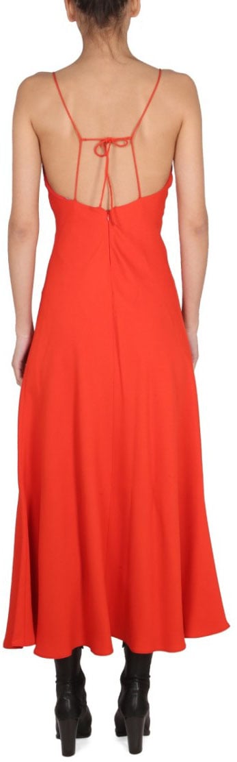 Stella McCartney Maxi V-Neck Dress Rood