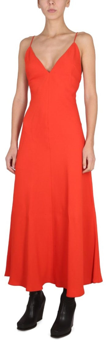 Stella McCartney Maxi V-Neck Dress Rood