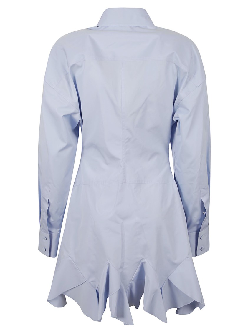 Stella McCartney Pointed Collar Shirt Dress Wit