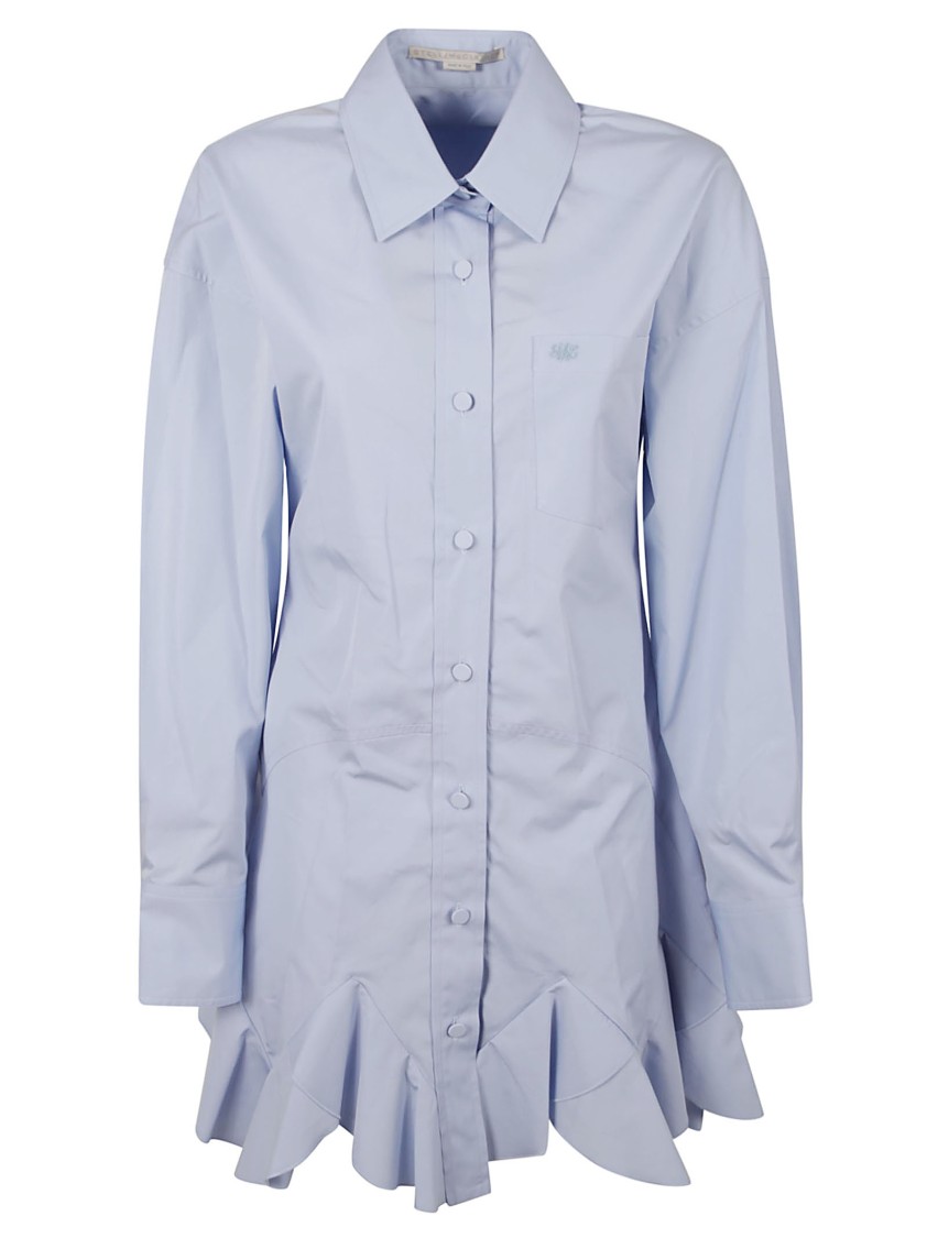 Stella McCartney Pointed Collar Shirt Dress Wit
