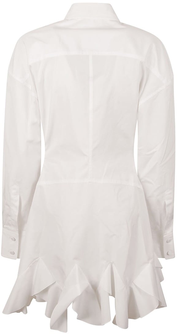 Stella McCartney Button-Up Dress With Ruffled Hem Wit
