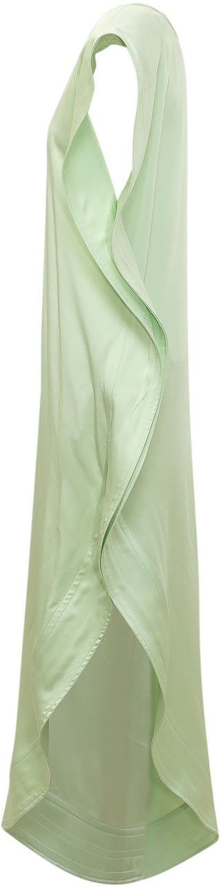 Stella McCartney Abito Monospalla Drappeggiato Lime