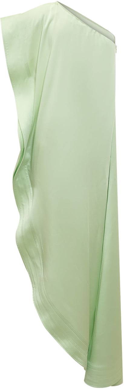 Stella McCartney Abito Monospalla Drappeggiato Lime
