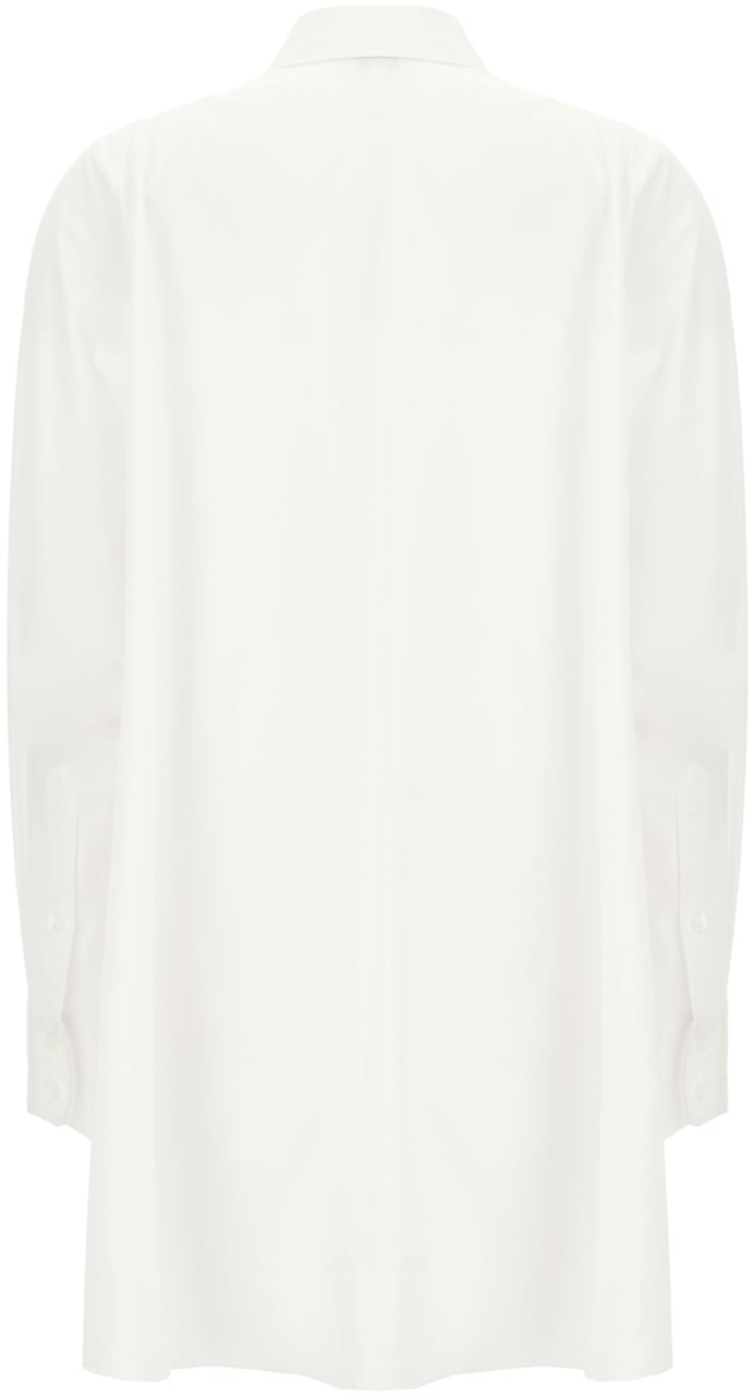 Stella Mccartney Embroidered cotton shirt dress Wit
