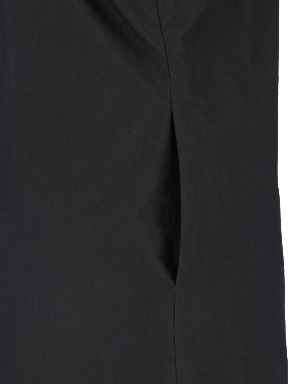Stella McCartney Black Asymmetrical One-Shoulder Cotton Dress Zwart