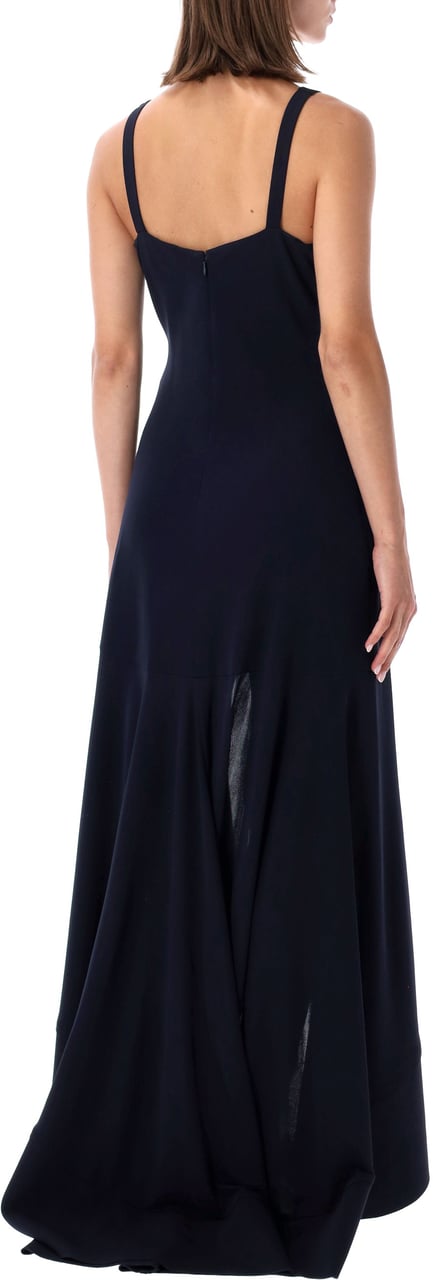 Stella McCartney Frill Long Dress Ink Navy