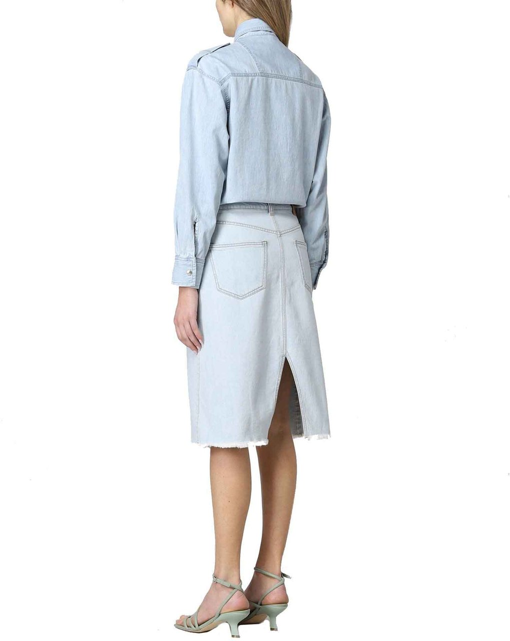 Stella McCartney Stella Mccartney Denim Shirt Dress Blauw