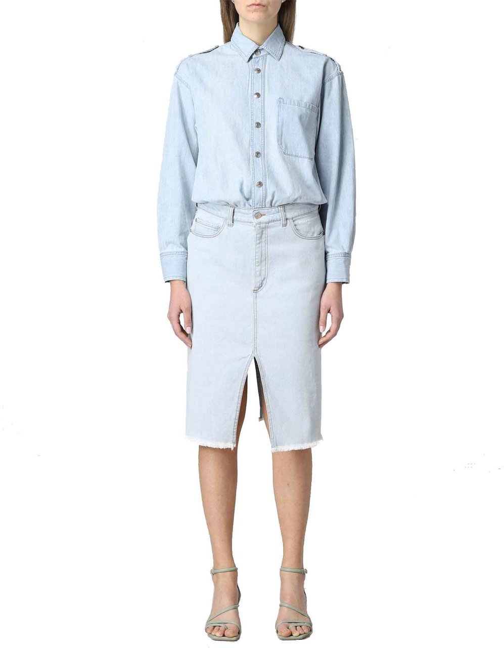 Stella McCartney Stella Mccartney Denim Shirt Dress Blauw