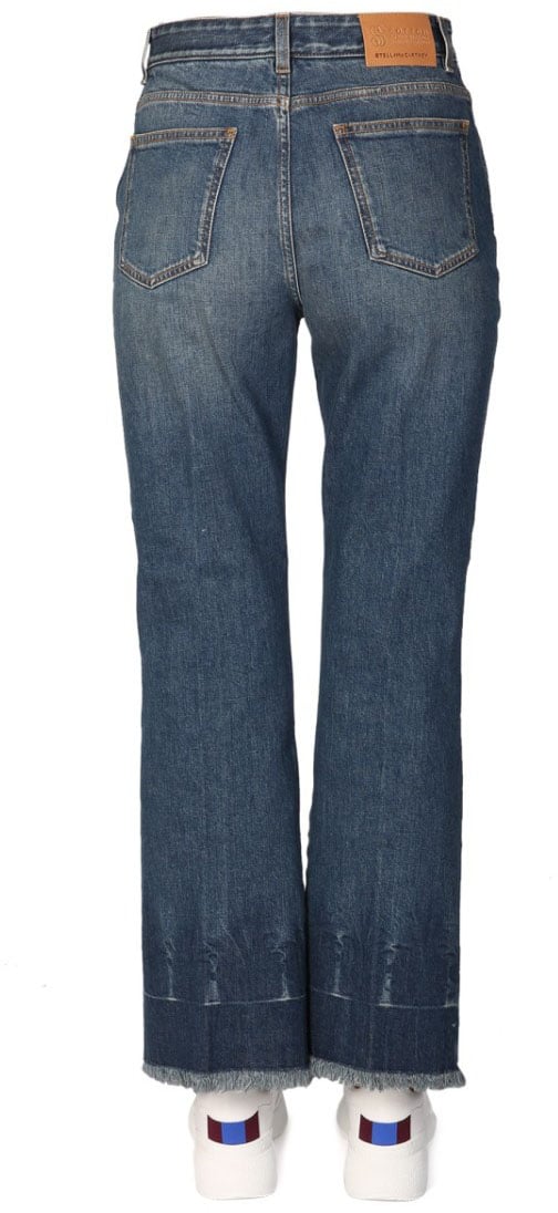 Stella McCartney Mid-Rise Blue Denim Jeans Grijs