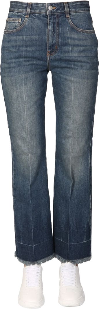 Stella McCartney Mid-Rise Blue Denim Jeans Grijs