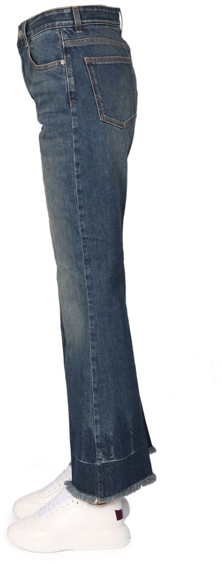 Stella McCartney Mid-Rise Blue Denim Jeans Grijs