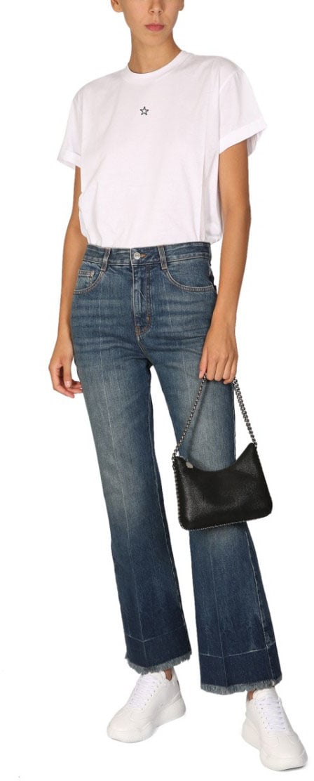 Stella McCartney Mid-Rise Blue Denim Jeans Grijs