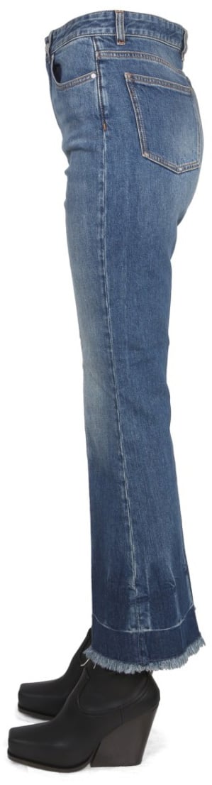 Stella McCartney Cropped Flared Jeans In Denim Blauw
