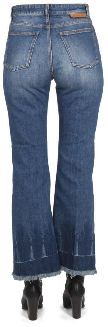 Stella McCartney Cropped Flared Jeans In Denim Blauw