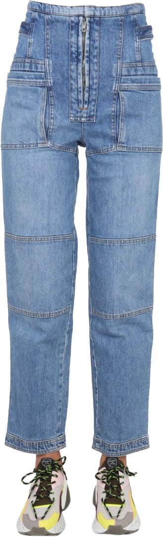 Stella McCartney High-Waisted Relaxed Fit Jeans Blauw