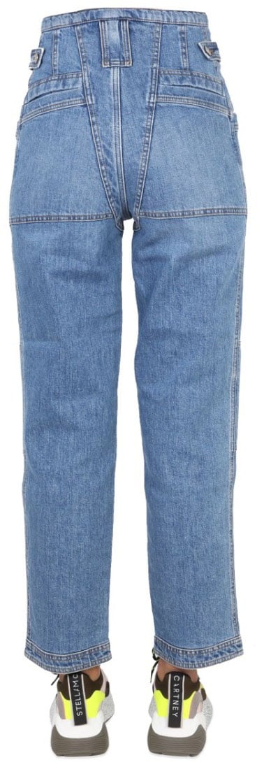 Stella McCartney High-Waisted Relaxed Fit Jeans Blauw