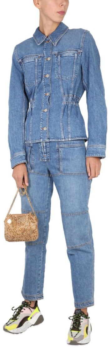 Stella McCartney High-Waisted Relaxed Fit Jeans Blauw