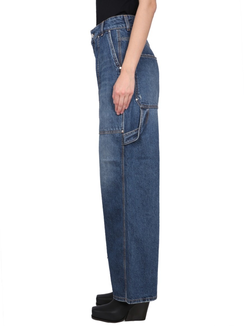 Stella McCartney High-Waisted Utility Wide-Leg Jeans Blauw