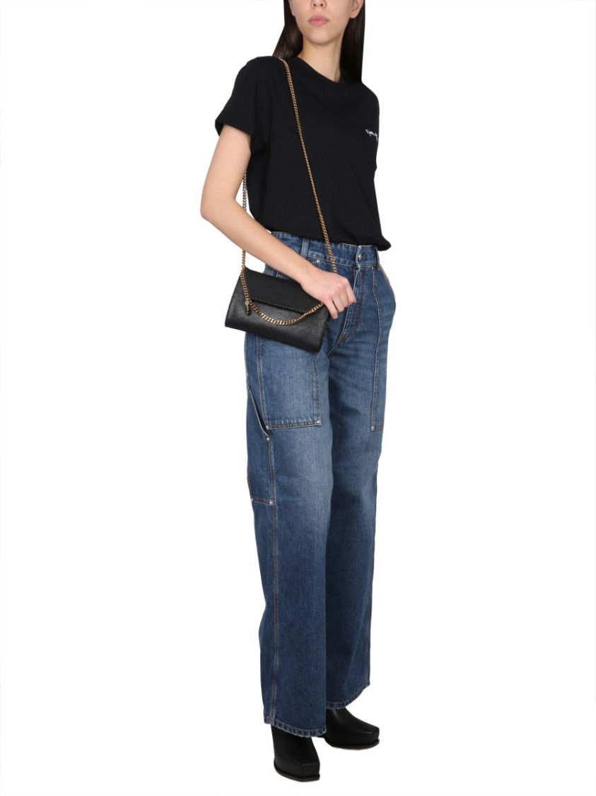 Stella McCartney High-Waisted Utility Wide-Leg Jeans Blauw