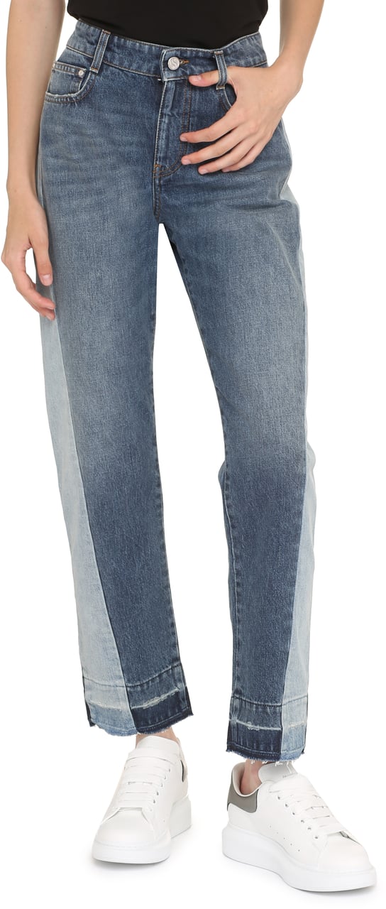 Stella McCartney 5-pocket straight-leg jeans Blauw